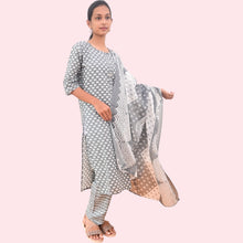 Womens Stylish Cotton Salwar Pant Dupatta Set