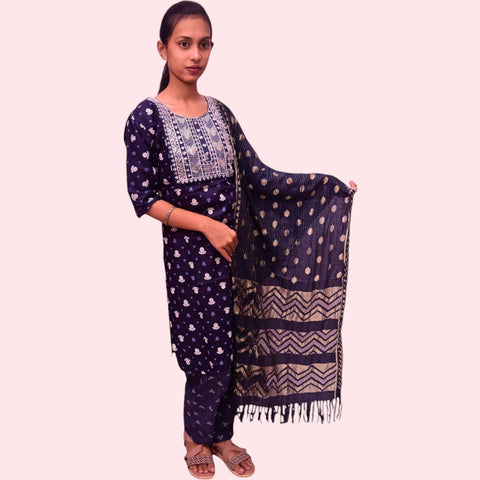 Cotton Salwar Pant Dupatta Set