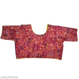 Cotton Daily Wear Red Printed Blouse