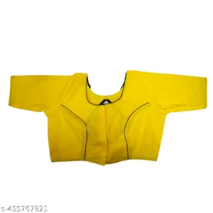 Cotton Daily Wear Blouse Yellow